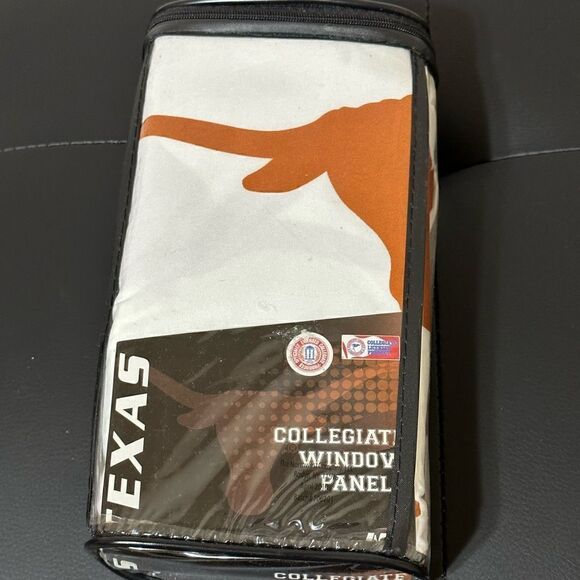 Texas Longhorns Window Panels with Tie-Backs University College Dorm Curtains - Picture 1 of 2
